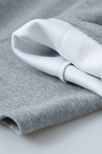 Relaxed Fit Curved Hem Thermal Knit Pants