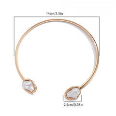 Baroque Irregular Pearl Alloy Collar Necklace