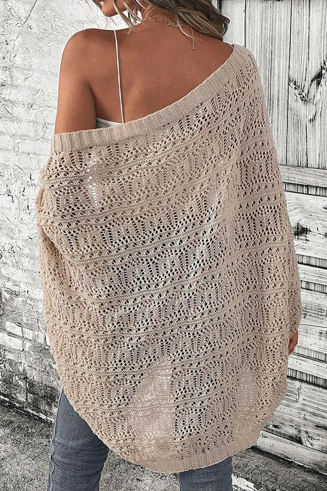 Loose Batwing Sleeve Knit Cardigan Secondary image
