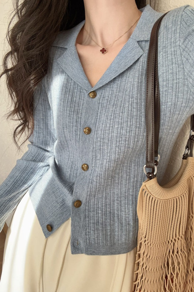 Wool Blend Textured Cardigan Secondary image