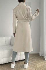 Long Pocket Notch Lapel Overcoat