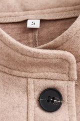 Wool Stand Collar Cropped Coat coats