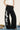 Black Graffiti Print Contrast Stitch Barrel Jeans Secondary image