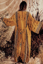 Geometric Print Loose Fit Beachwear Cover Up