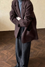 Wool Blend Relaxed Fit Blazer