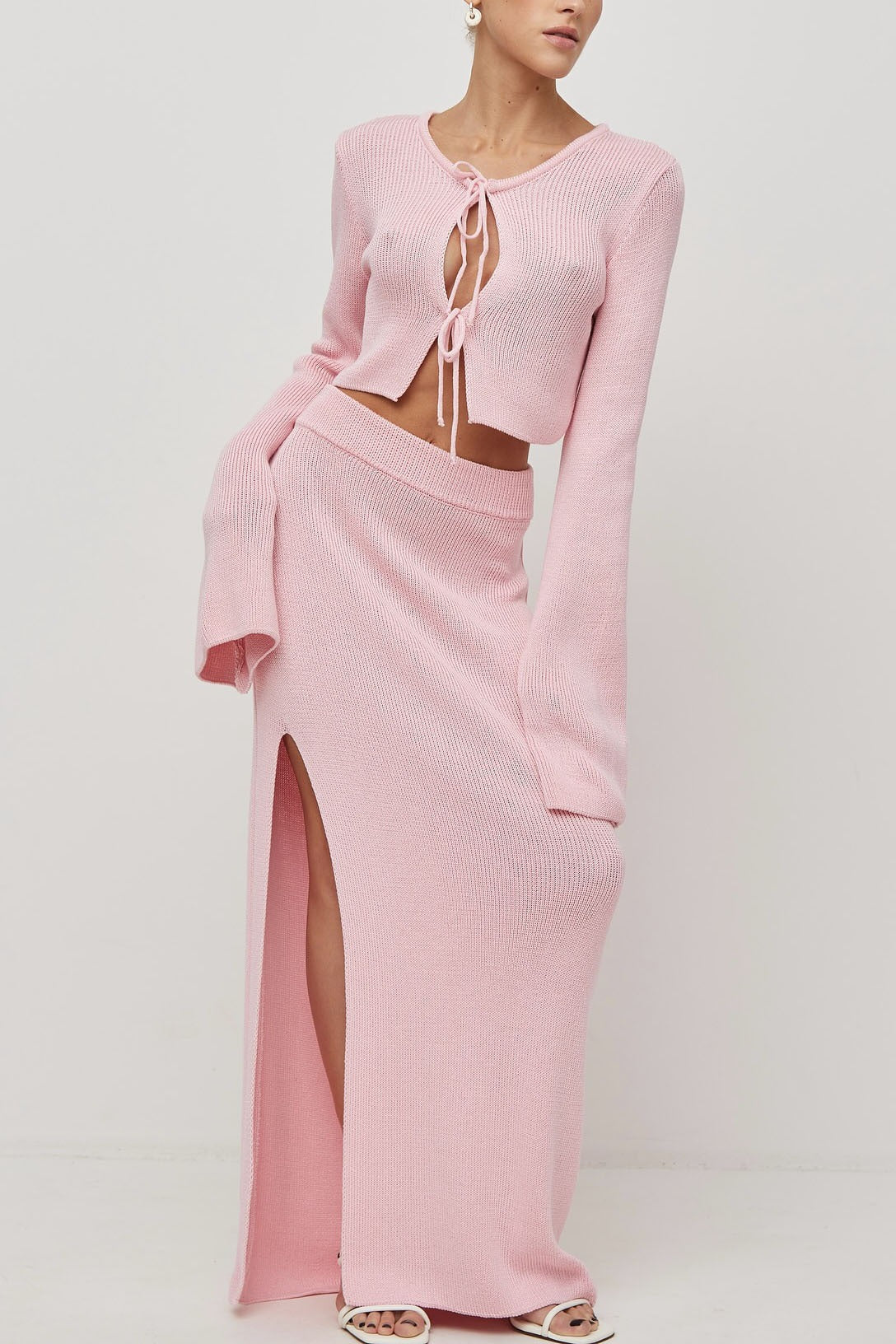 Bell Sleeve Cardigan Set Sweater Dress Main image