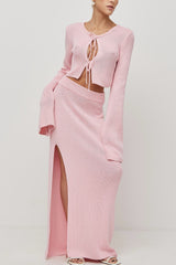 Bell Sleeve Cardigan Set Sweater Dress