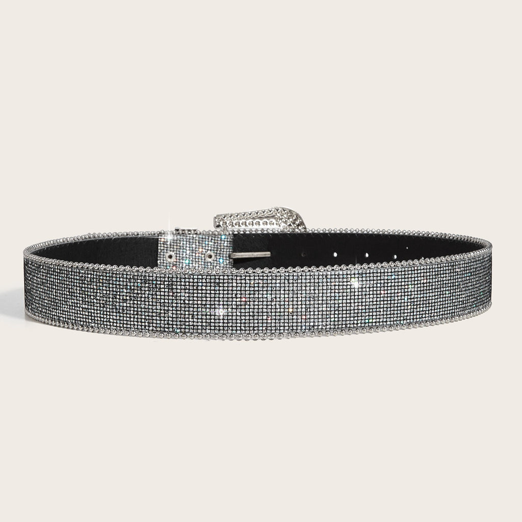 Chic Rhinestone Buckle Y2K Belt