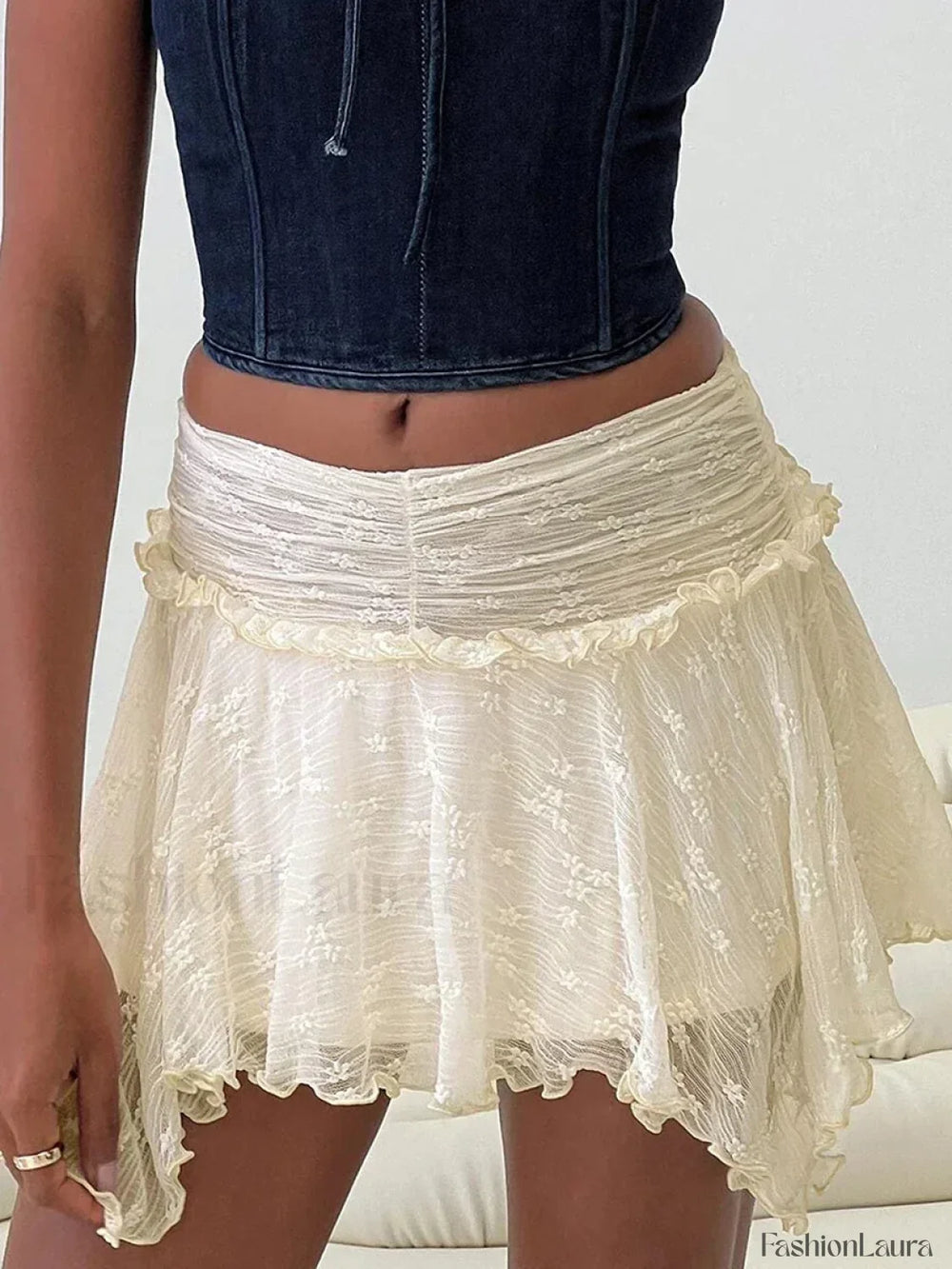 Fairy Grunge Layered Lace Skirt