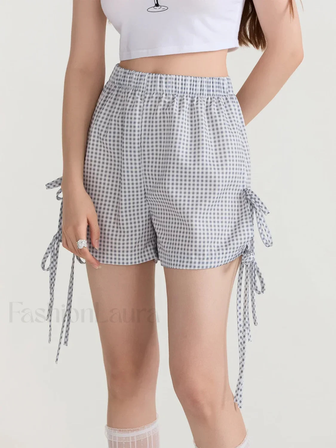 Fairycore Cute Bowknot Casual Loose Fit Streetwear Short
