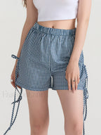 Fairycore Cute Bowknot Casual Loose Fit Streetwear Short black / S