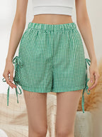 Fairycore Cute Bowknot Casual Loose Fit Streetwear Short green / S