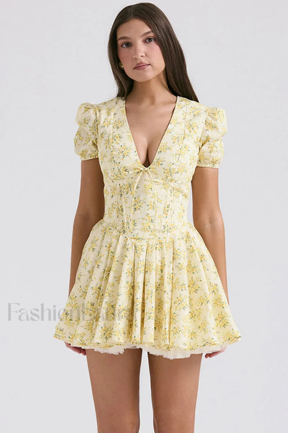 Faith Vintage Floral Charming Pleated Mini Dress Secondary image