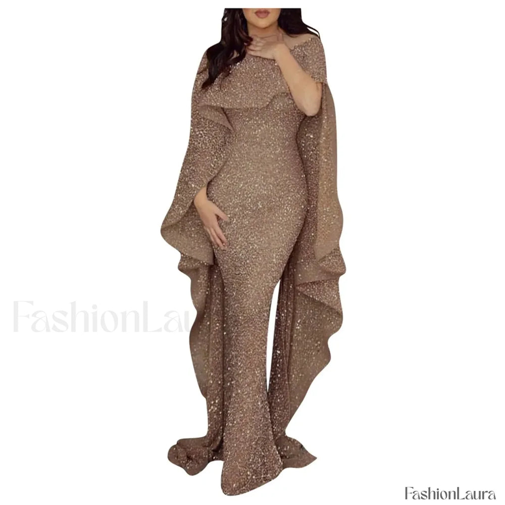 Fall For Women 2024 Vintage Short Sleeve Crew Neck Glitter Sparkly Sequin Slim Bodycon Formal Party Prom Dress