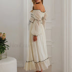Fall Skirts Tie up Off Shoulder Tops Elastic Waist Skirt Two Piece Set
