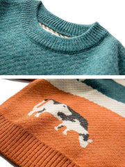 Farm Land Jacquard Knit Sweater Sweaters