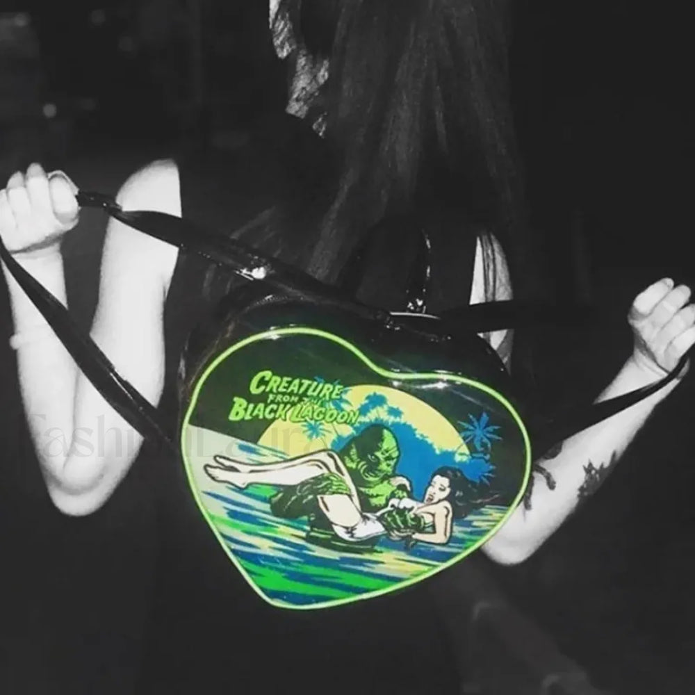 Fashion Grunge Mini Heart Punk Gothic Y2k Crossbody Rock Bag