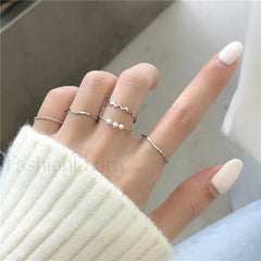 Fashion Metal Hollow Round Opening Women Finger Party Gifts Ring