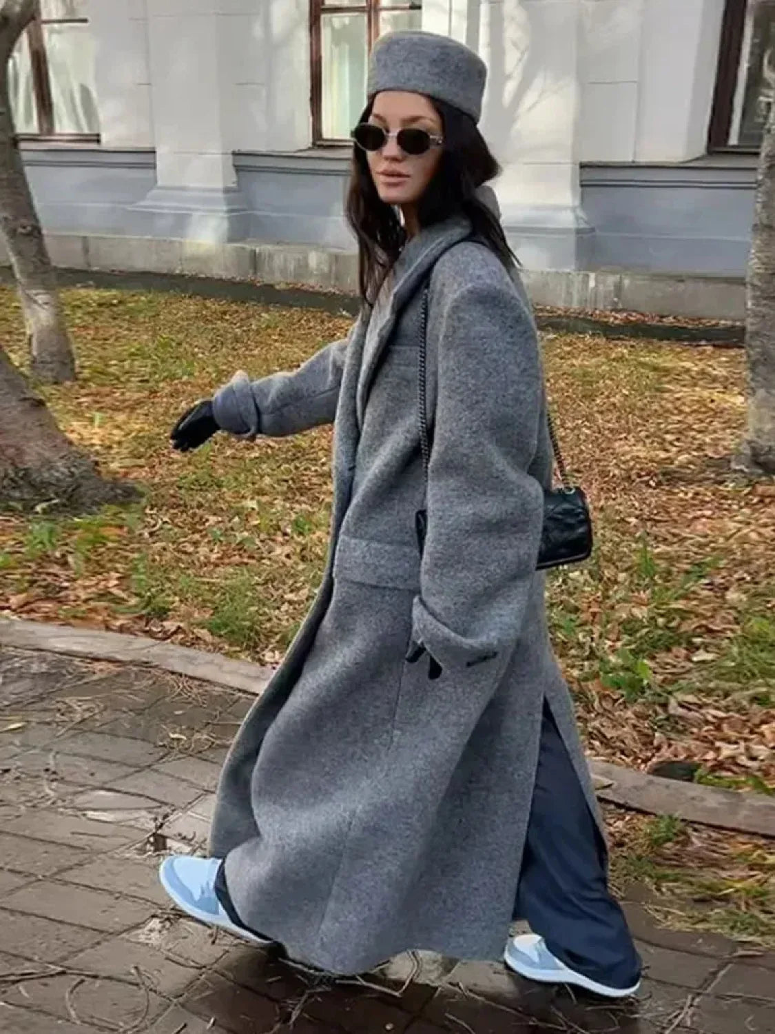 Fashion Turn Down Collar Overcoats Secondary image
