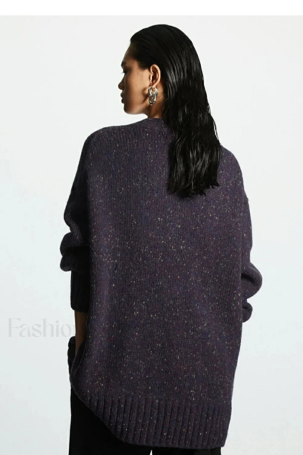 Fashionable Wool Blend Knit Cardiga