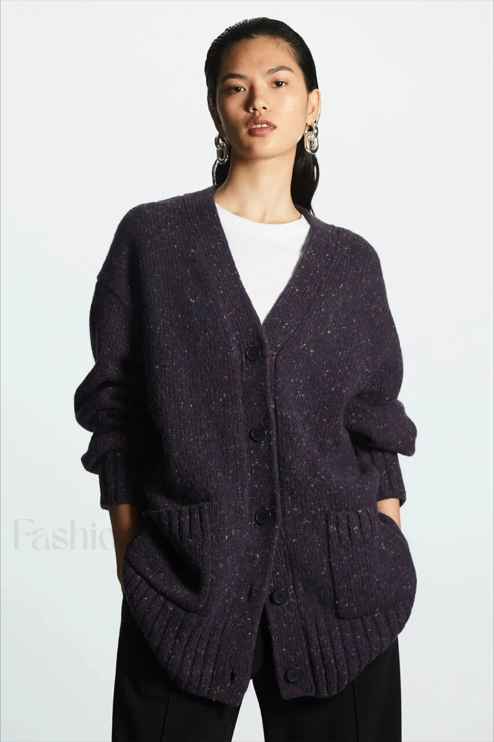 Fashionable Wool Blend Knit Cardiga Secondary image