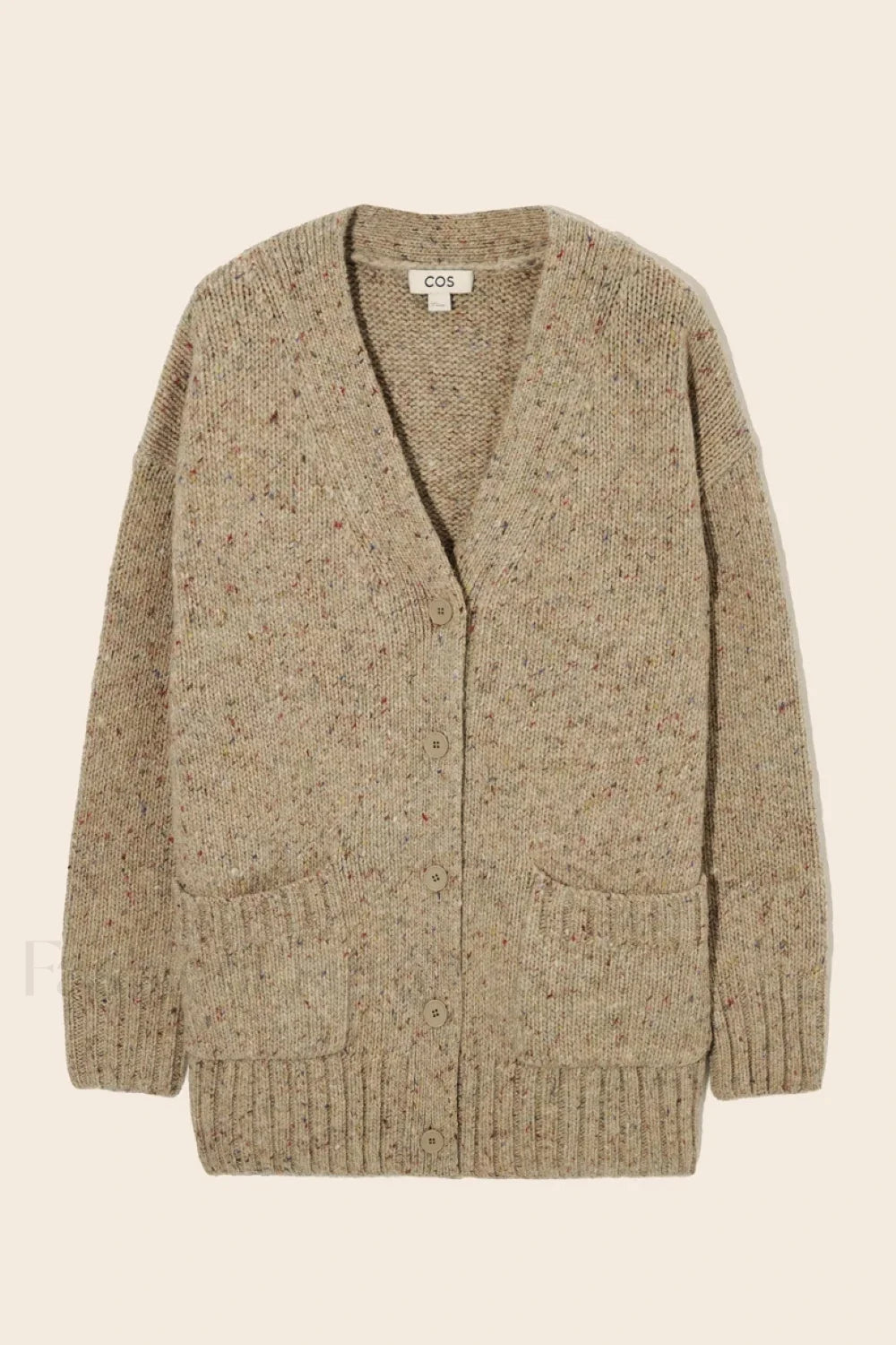 Fashionable Wool Blend Knit Cardiga Khaki / XS