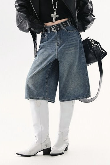 High Waist Cropped Wide Leg Vintage Jeans Main image