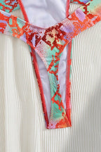 Sexy Snakeskin Print Cutout One Piece Swimwear