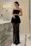 Strapless Lace Skirt Elegant Two Piece Skirt Set