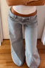 Low Rise Light Wash Wide Leg Jeans