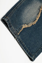 Celestial Line Embroidered Wide Leg Jeans