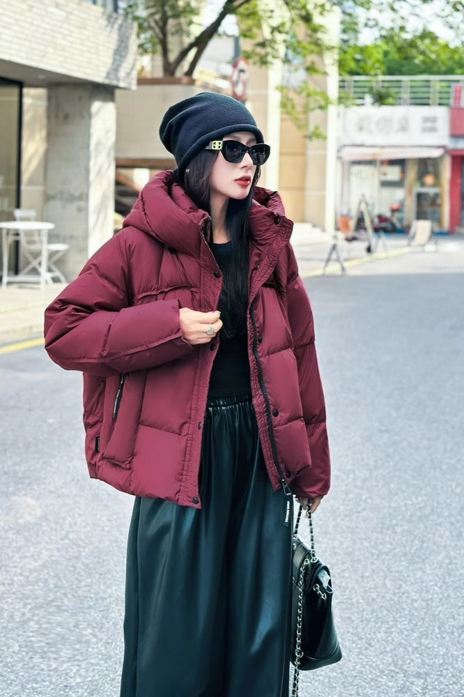 Cropped Oversized Duck Fill Puffer Jacket Secondary image