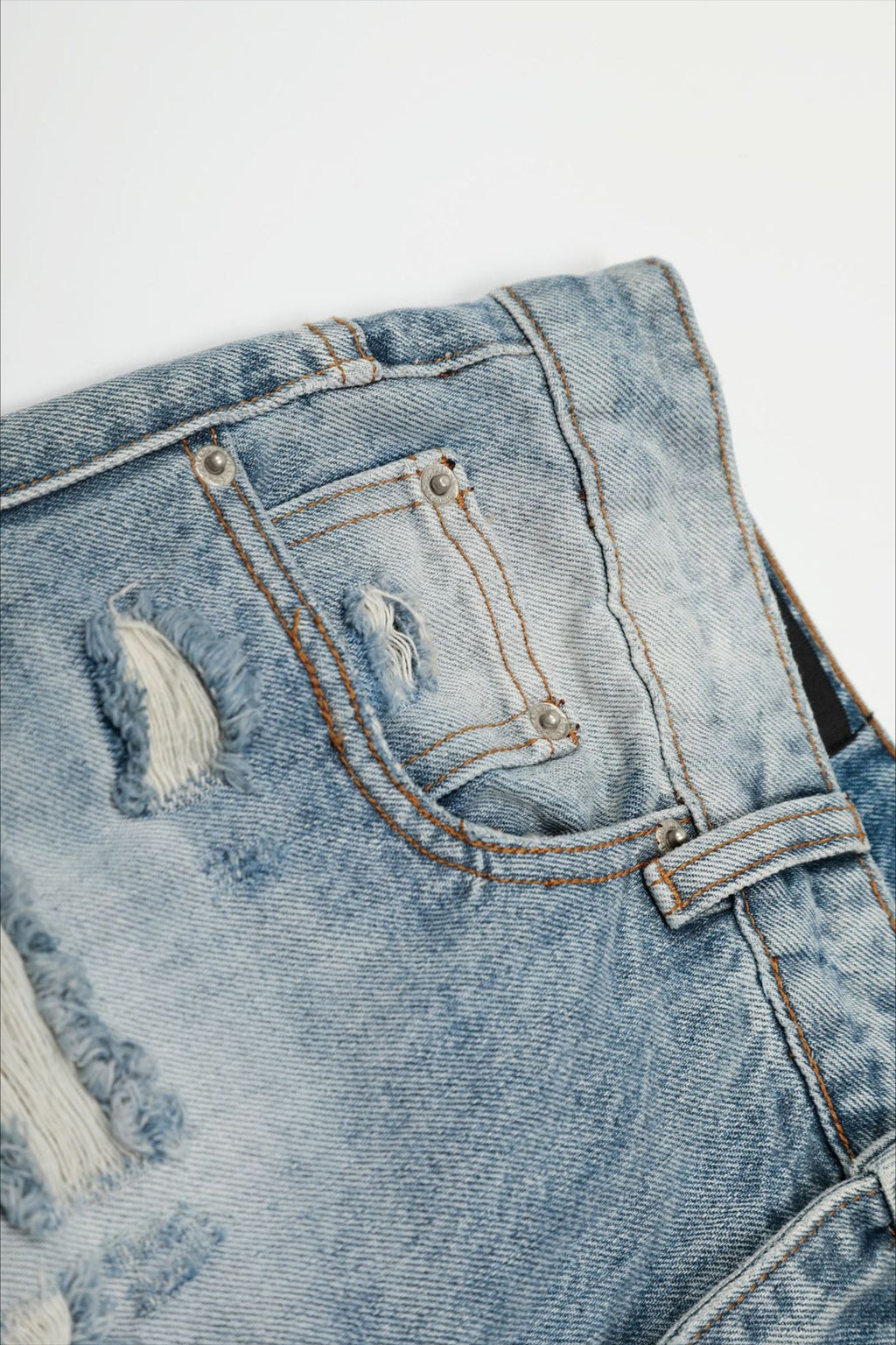 Distressed Ripped Micro Flare Jeans
