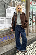 Brown Suede Oversized Vintage Jacket
