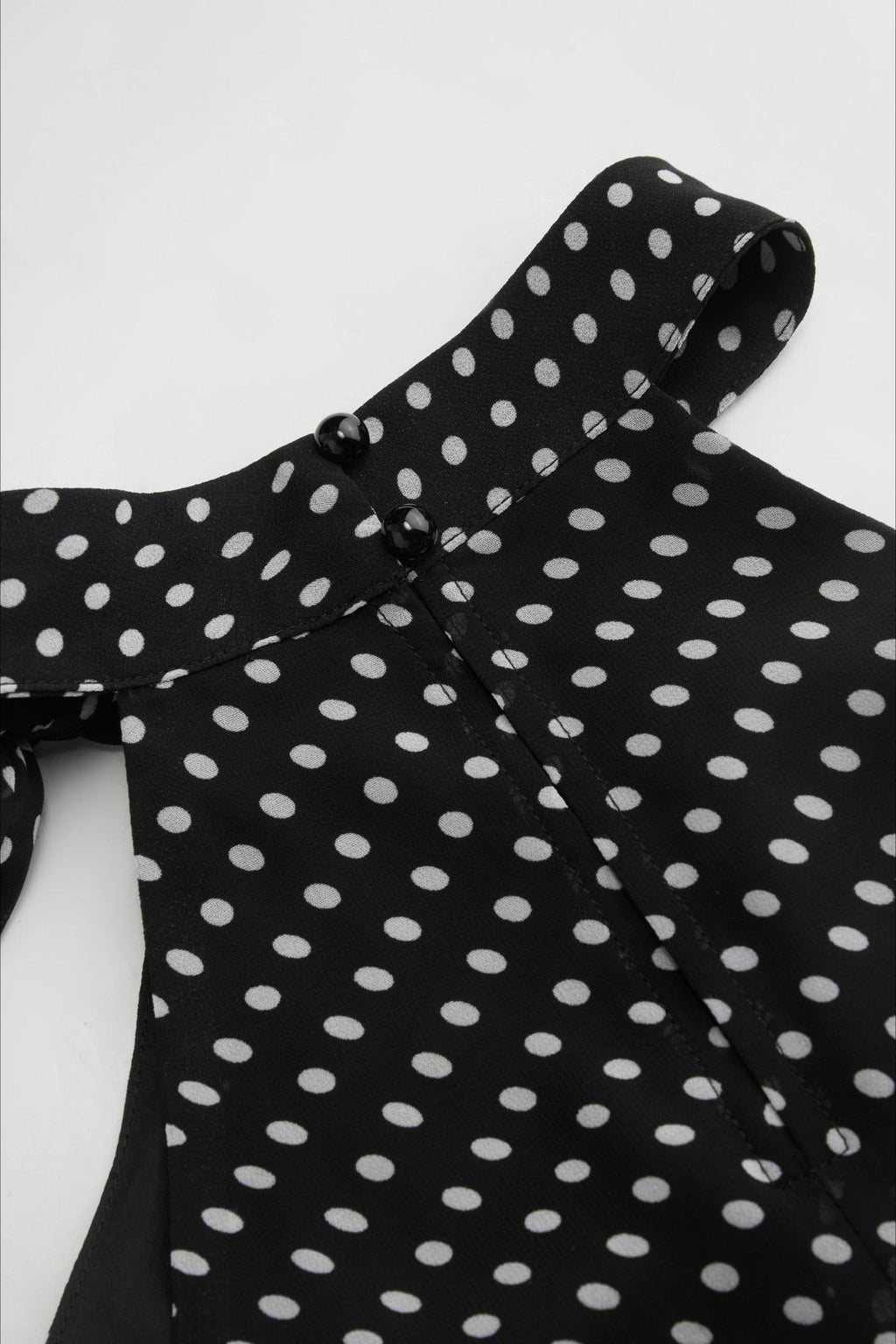 Black Polka Dot Draped Tie Halter Top