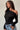 Asymmetric Neckline Metal Button Knit Top Secondary image