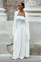 Chic Longline Cardigan Loose Two Piece Pants Set