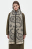 Thick Paisley Jacquard Short Fringe Scarf