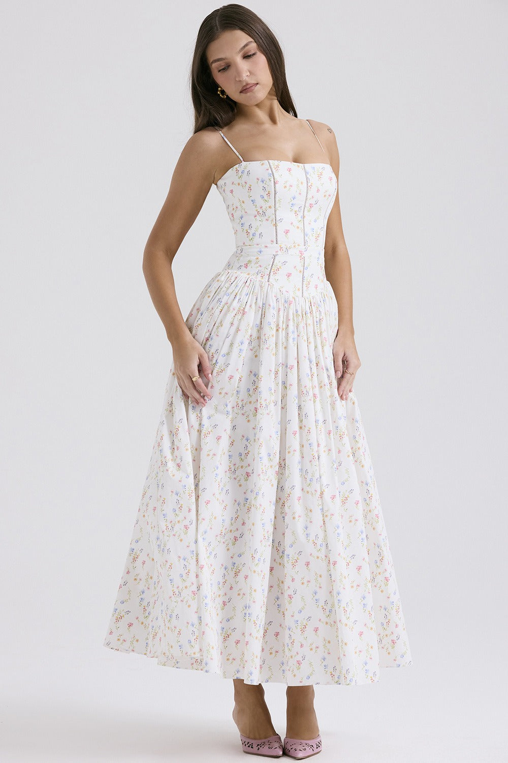 Romantic Tiered  A-Line Floral Dress Secondary image