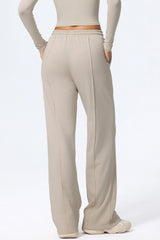 Relaxed Straight Leg  High Waist Knit Pants