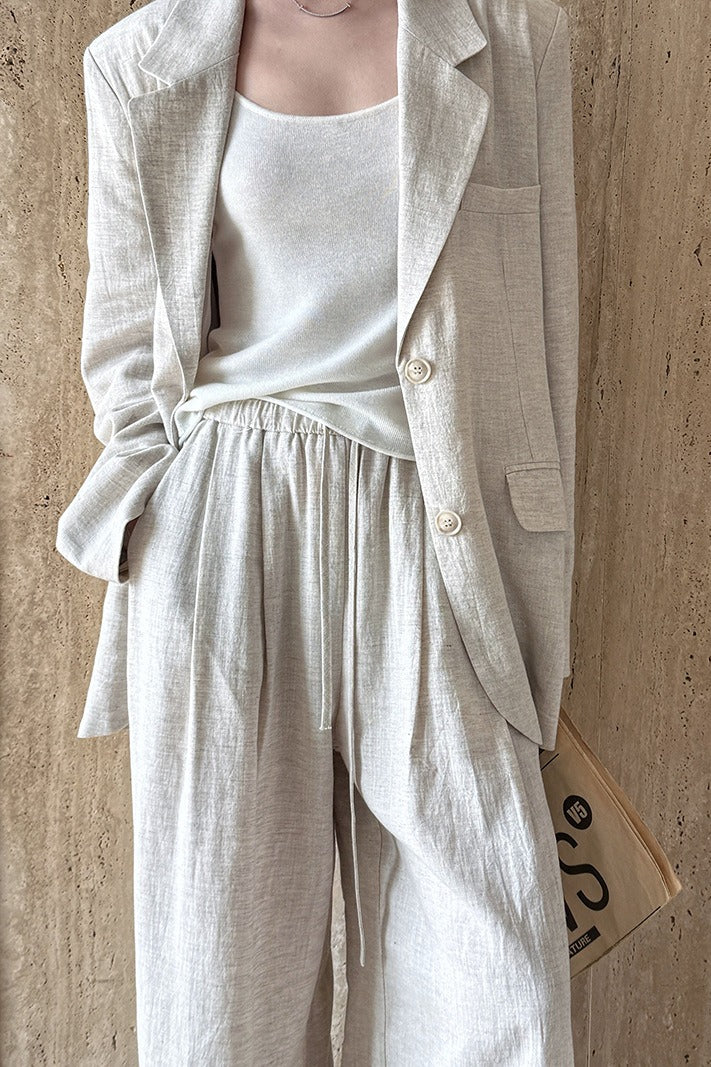 Casual Tencel Linen Suit Blazer Main image