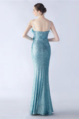 Ostrich Feather Embellished Maxi Dress