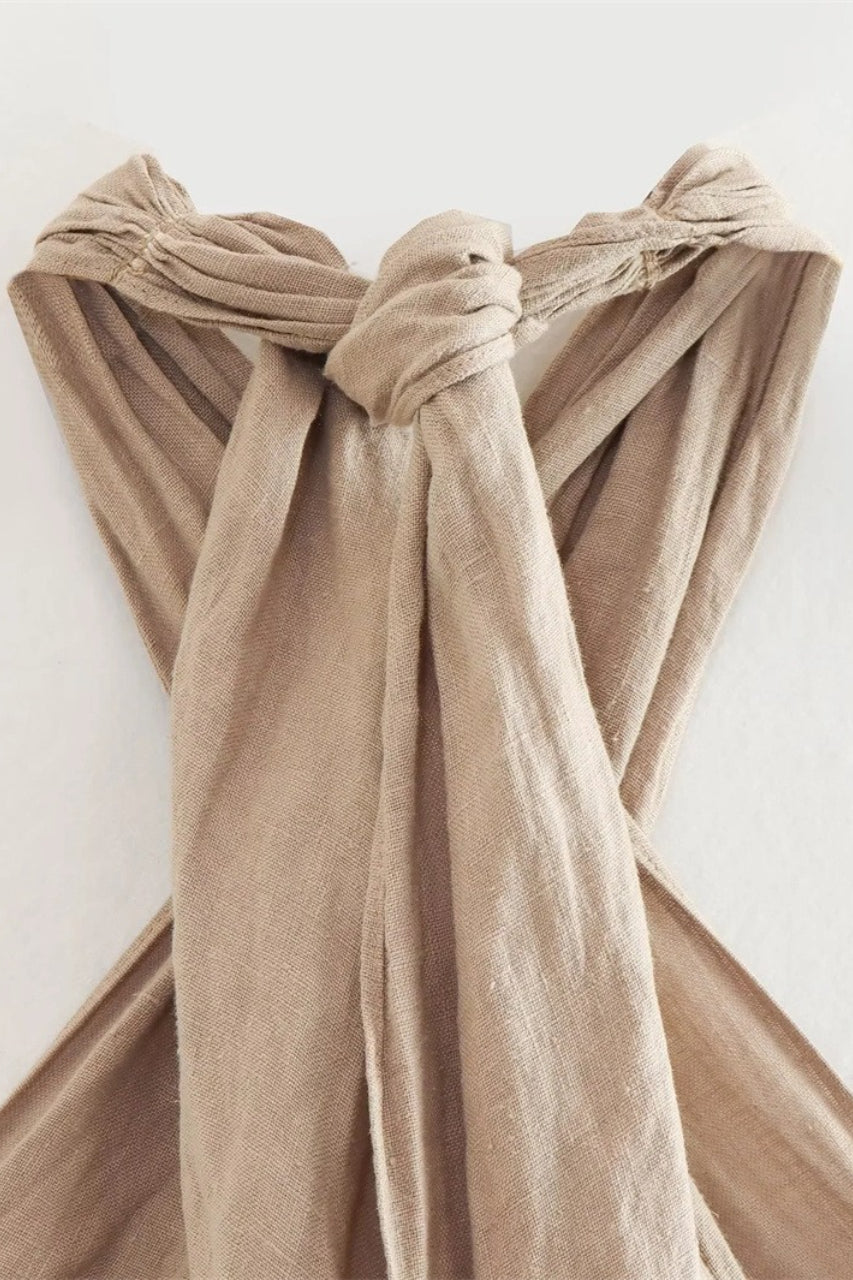 Minimalist Halter Linen Halter Top