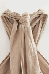 Minimalist Halter Linen Crop Top