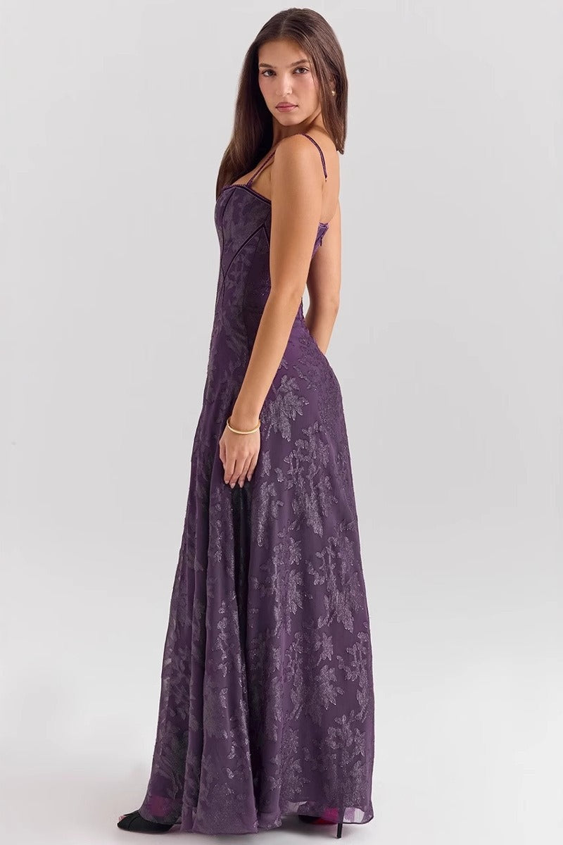 Spaghetti Strap Chiffon Floral Formal Dress Secondary image