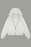 Cat Ear Polka Dot Lined Zip Up Hoodie
