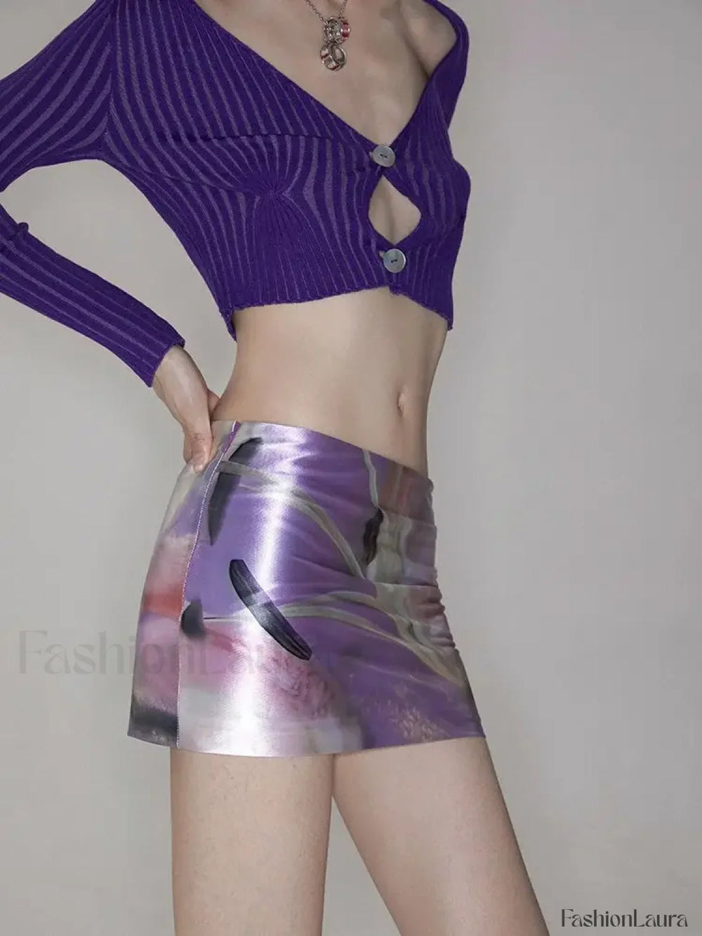 Floral Acetate Fanny Pack Skirt