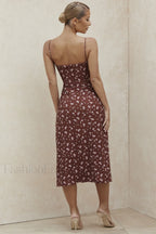 Floral Bustier Stylish Midi Dress