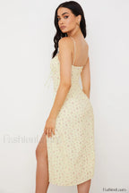 Floral Bustier Stylish Midi Dress