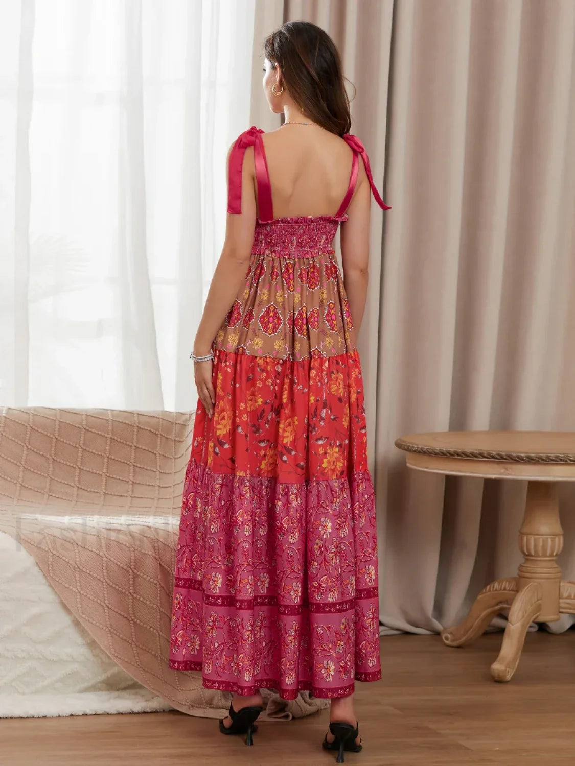 Floral Cami Straps Boho Dress Secondary image